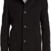 Men's Cashmere Blend Single Breasted Classic Coat With Shirt Collar