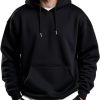 Men's Hoodies Pullover Fleece Lined Hoodie Casual Long Sleeve Drawstring Hooded Sweatshirts with Kanga Pocket