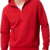 Men's Hoodie Quarter Zip Pullover Sweatshirts Fleece Hoodies Casual Long Sleeve Athletic Hooded Sweat Shirt for Men