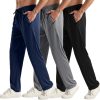 3PC Men's Zipper Mesh Fabric Jogger Pants - Breathable & Flexible Fit, Comfortable for Sports & Casual Wear