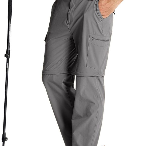 Hiking Pants Men Quick Dry Convertible Tactical Pant Fishing Travel Casual Cargo Pants for Men with Pocket