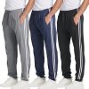 3 Pack: Men's Tech Mesh Active Athletic Casual Jogger Sweatpants with Pockets(Available in Big & Tall)